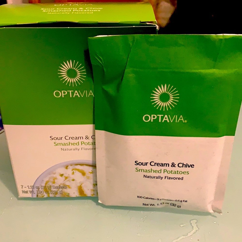 Optavia sour cream and chive mashed potato natural flavor 7 bags 32 g